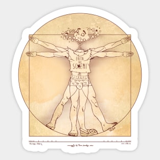Evita Gli Schemi (Avoid Schemes) - Vitruvian Man #2 Sticker